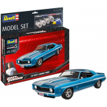 KIT PARA MONTAR REVELL MODEL SET VELOZES & FURIOSOS 1969 CHEVY CAMARO YENKO 1/25 92 PEÇAS COMPLETO COM TINTAS COLA E PINCEL REV 67694